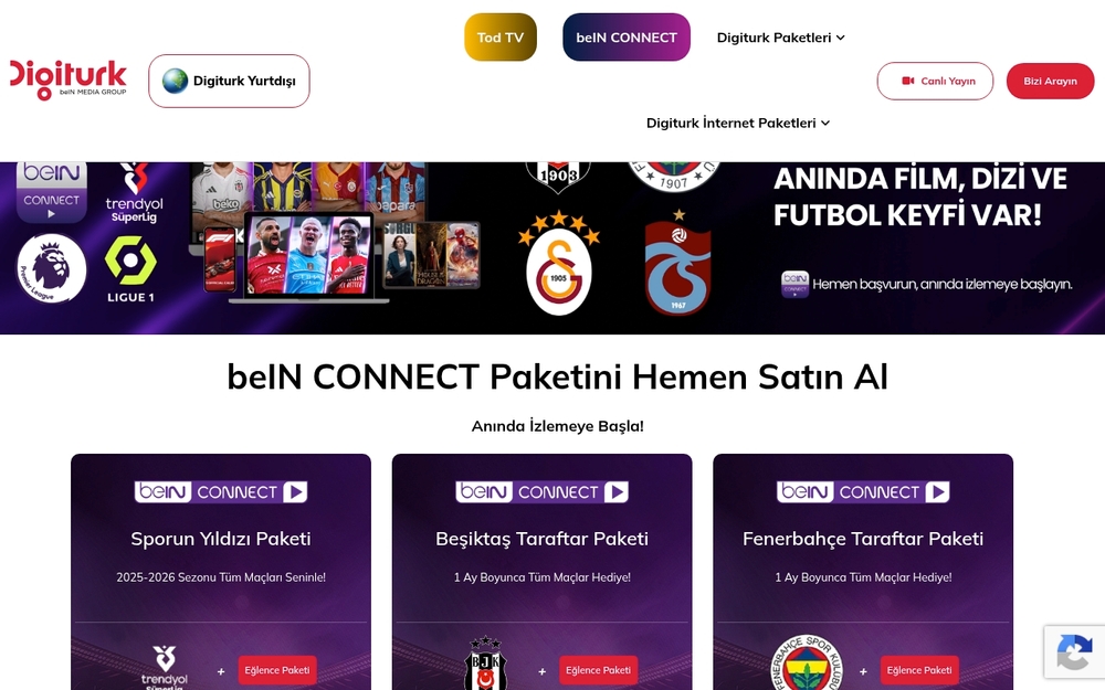 beIN Connect paketleri