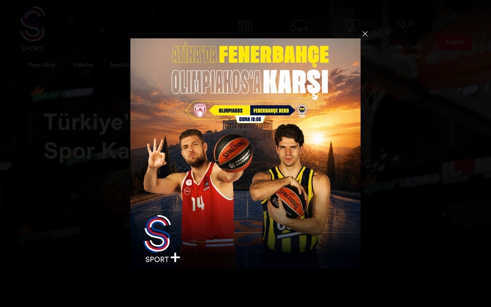 S Sport TV ana sayfa
